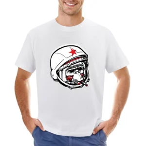 Smoker monkey astronout funny cool Asian Size Men T-Shirt