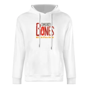 Smokey Bones Fast Food Restaurant Distressed Look European Size Men Hoodie