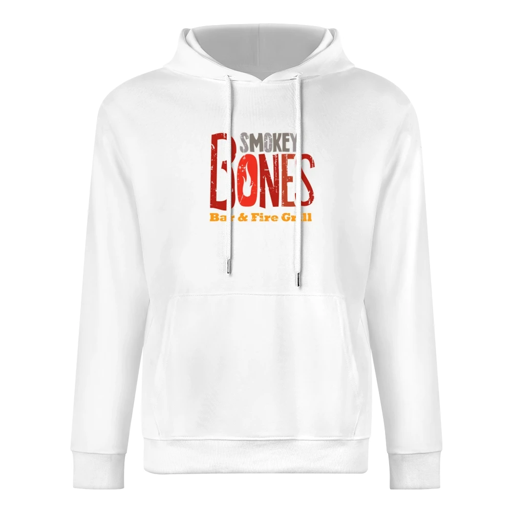 Smokey Bones Fast Food Restaurant Distressed Look European Size Men Hoodie