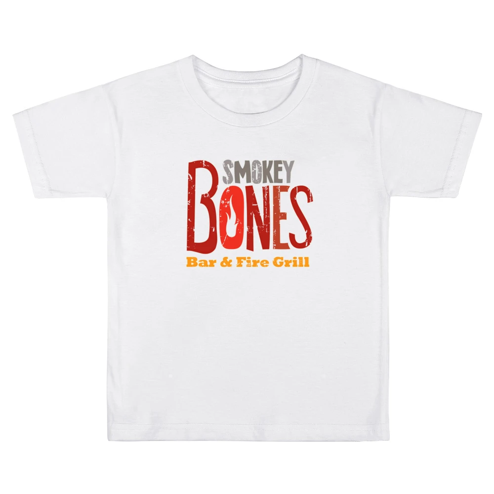 Smokey Bones Fast Food Restaurant Distressed Look Kids Boys Girls T-Shirt