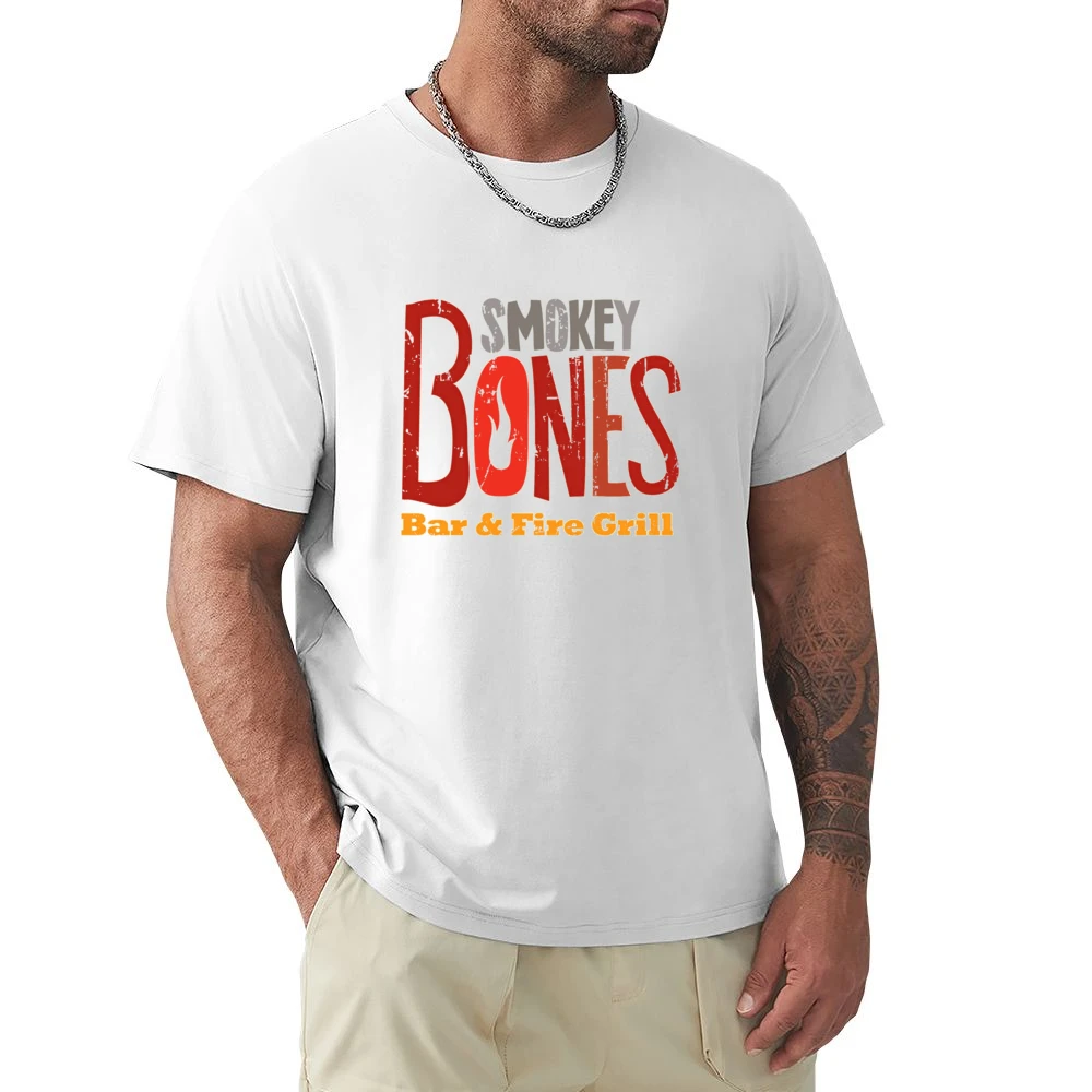 Smokey Bones Fast Food Restaurant Distressed Look Premium Men T-shirt