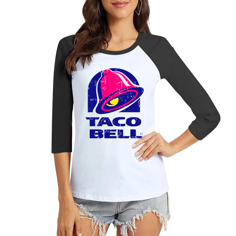 Smokey Bones Fast Food Restaurant Distressed Look Women Ladies 3-4 Sleeve T-Shirt