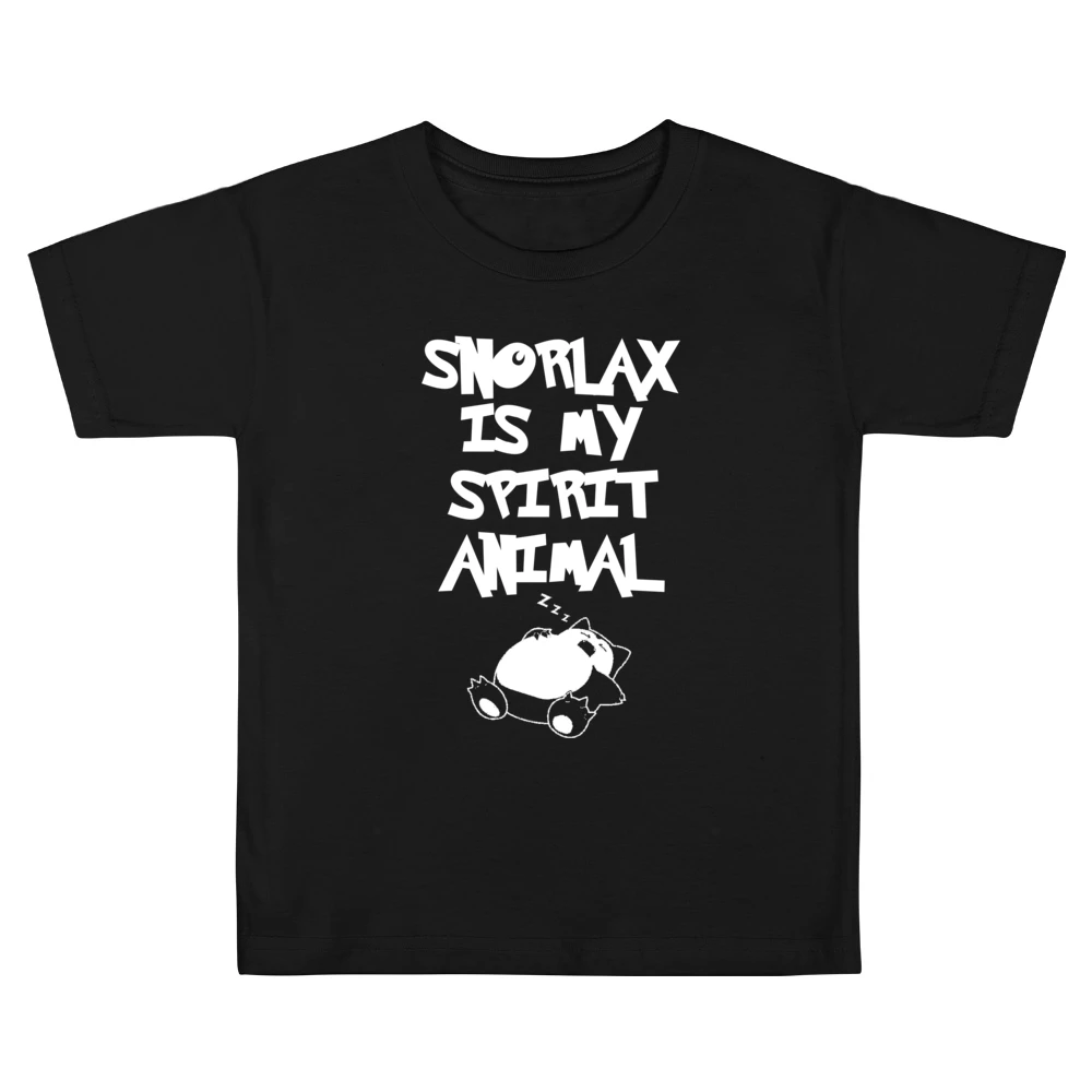 Snorlax Is My Spirit Animal Funny Pokemon Go Apparel Graphic Kids Boys Girls T-Shirt
