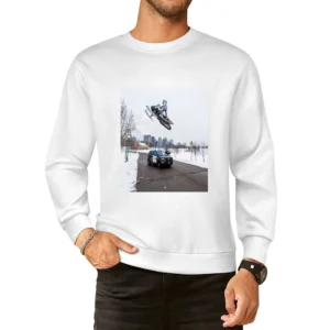 Snowmobile Sled Jump Cop Tshirt (all Colors And Styles Available) European Size Pullover Sweater