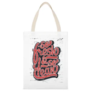So Fresh Tshirt White Canvas Tote Shopping Bag