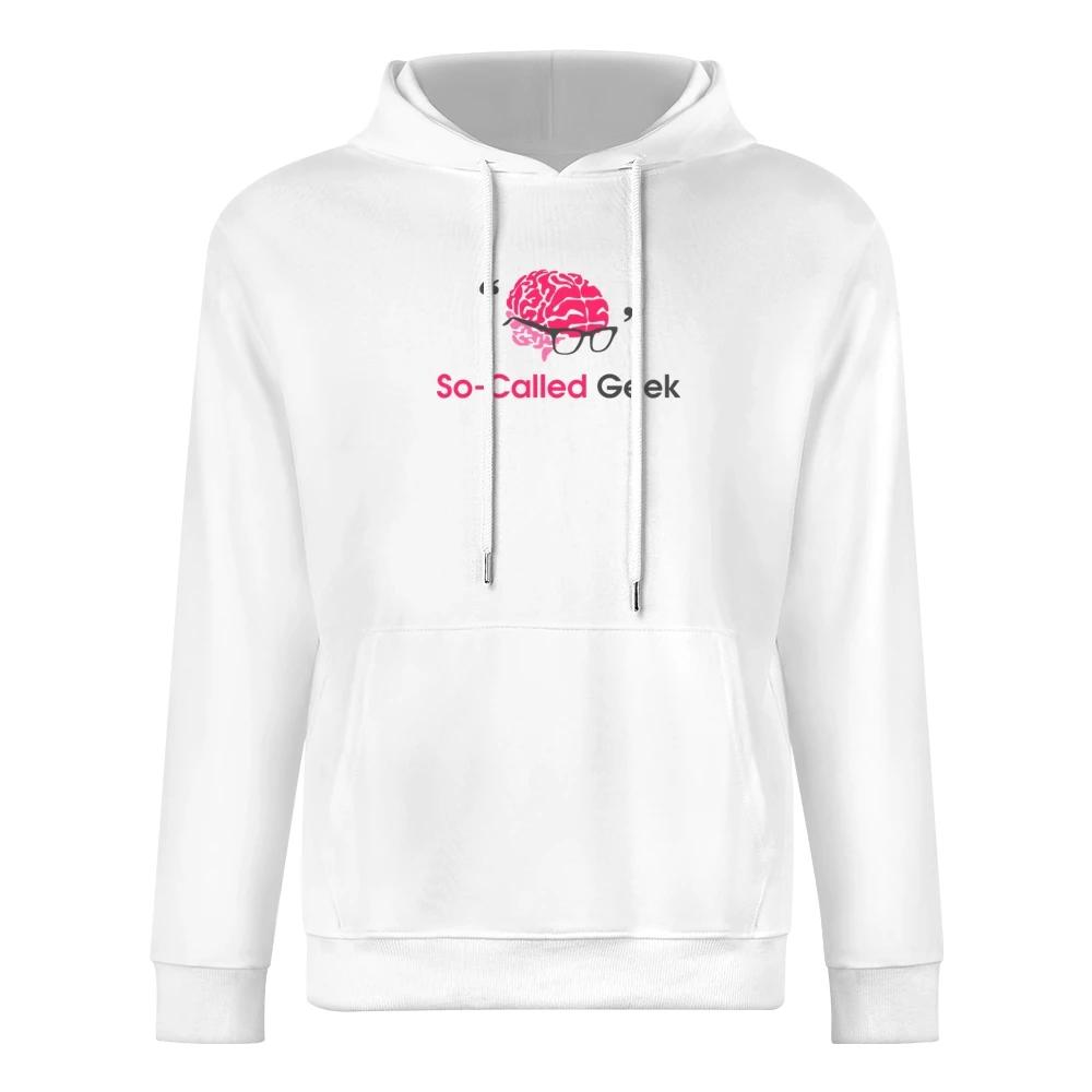 So-called geek brain head mind with geeky glass European Size Men Hoodie