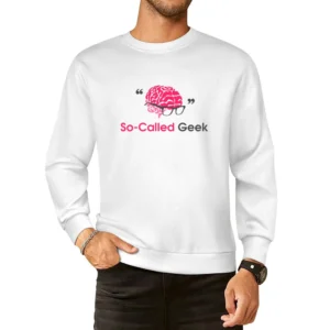 So-called geek brain head mind with geeky glass European Size Pullover Sweater