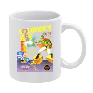 Solomon's Key Nes Nintendo Old School Retro Video Game Fan Distressed White Mug