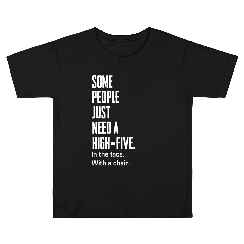 Some People Just Need A High Five Funny Tee Shirt Kids Boys Girls T-Shirt