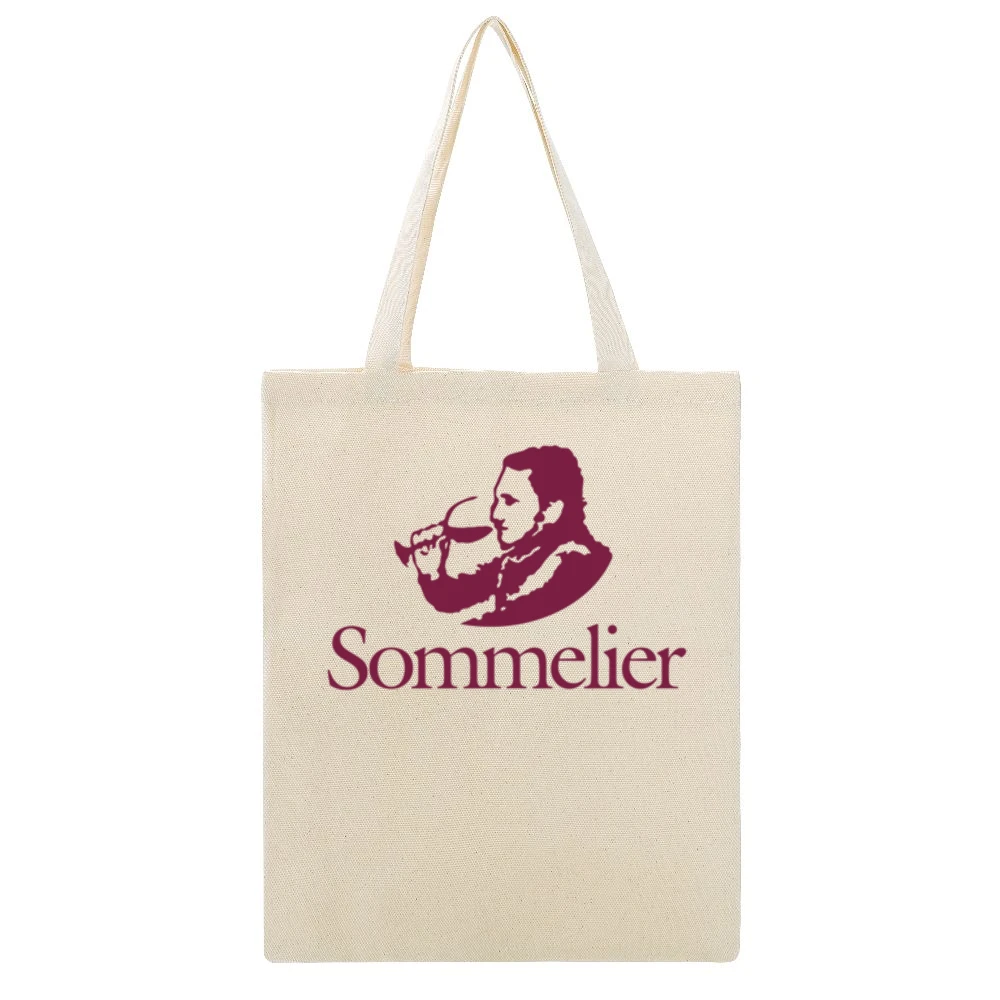 Sommelier Fun Wine Tasting Grape History Graphic Food Lover Beige Canvas Tote Shopping Bag