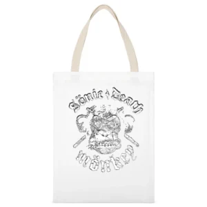 Sonic Death Monkey Kathleen Turner Overdrive White Canvas Tote Shopping Bag