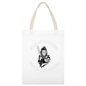 Sons Of Voorhees Tee White Canvas Tote Shopping Bag