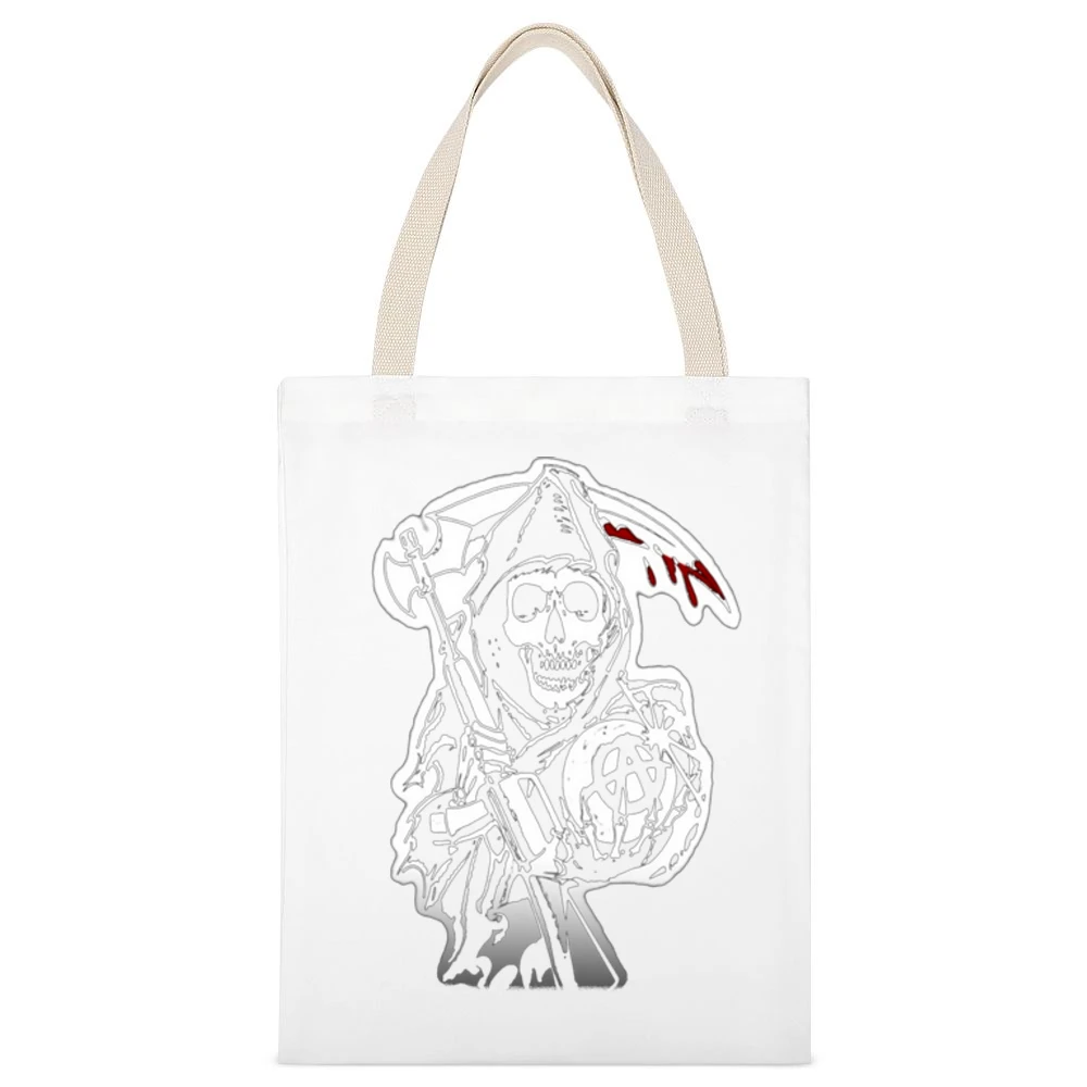Sons of Anarchy the reaper guillotine White Canvas Tote Shopping Bag