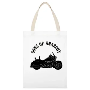 Sons of anarchy White Canvas Tote Shopping Bag