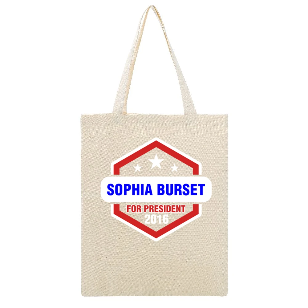 Sophia Burset For President 2016 Orange is the New Black TV Show T Shi Beige Canvas Tote Shopping Bag