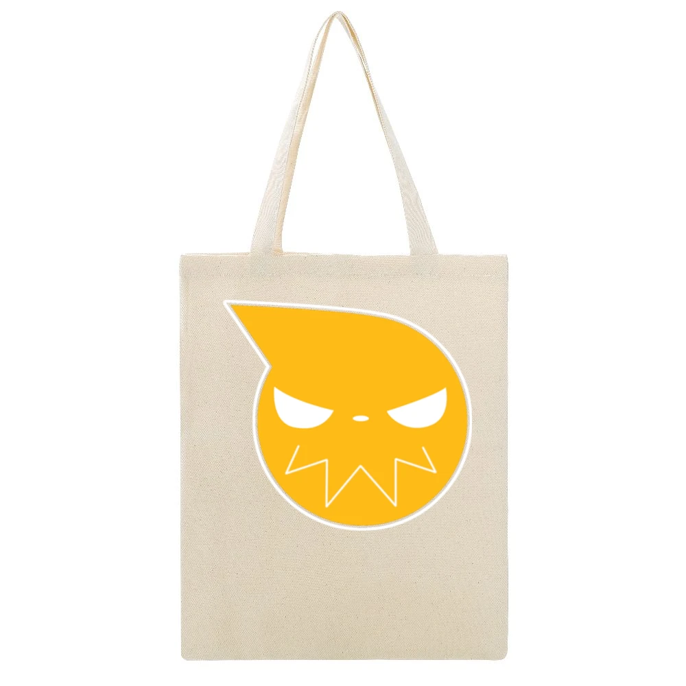Soul eater manga anime yellow soul ghost Beige Canvas Tote Shopping Bag