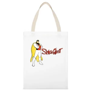Space Ghost Fun Cool Vintage Style Distressed Graphic Retro Tv Show T White Canvas Tote Shopping Bag
