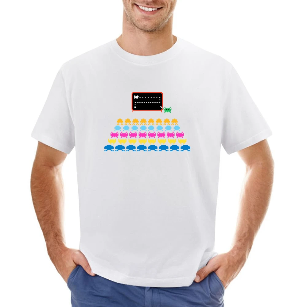 Space Invaders Atari Asian Size Men T-Shirt
