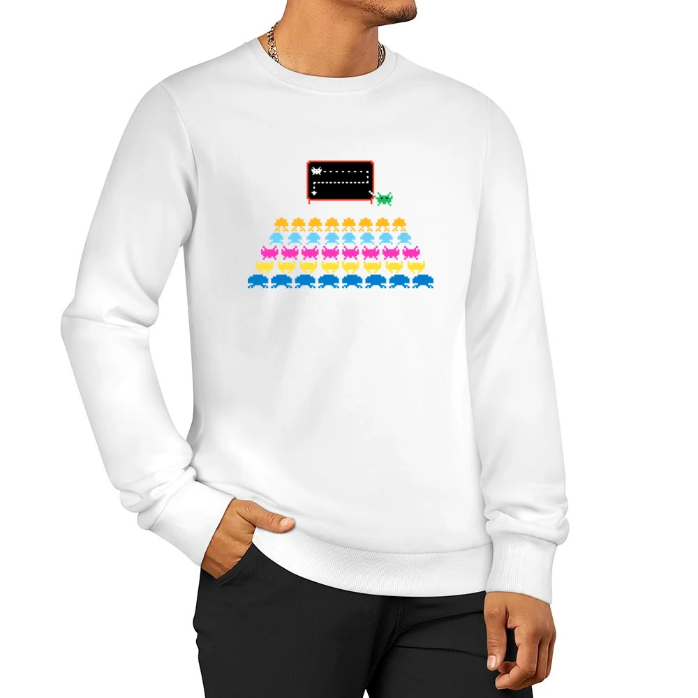 Space Invaders Atari Men Pullover Sweatshirt
