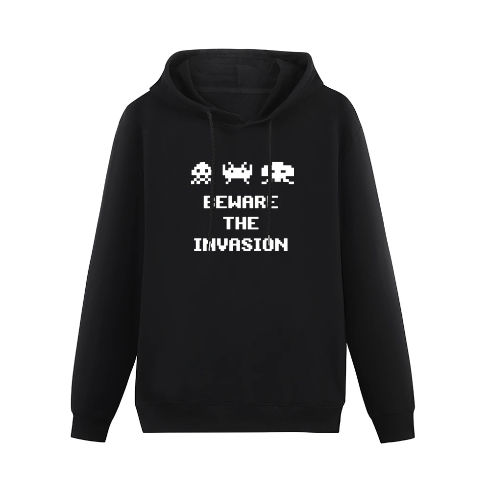Space Invaders Beware The Invasion Men Hoodie Without Pocket