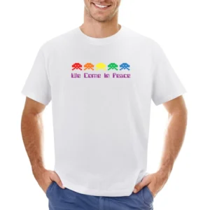 Space Invaders Come In Peace Asian Size Men T-Shirt