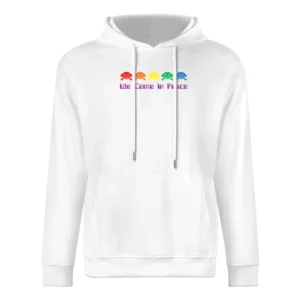Space Invaders Come In Peace European Size Men Hoodie