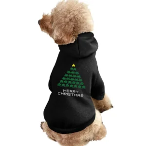 Space Invaders Merry Christmas Funny Retro Video Game Fan Holiday Red Pet Apparel Clothes