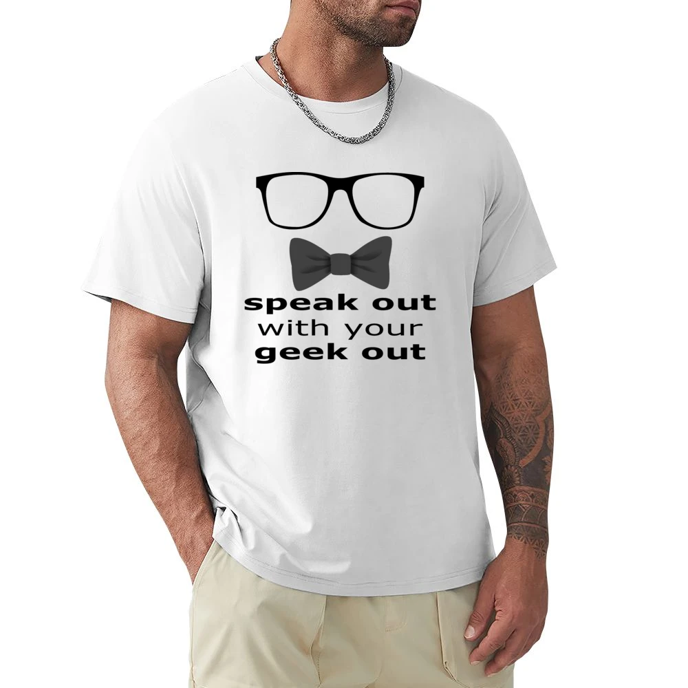 Speek out with your geek out - geeky glass with buttelfy tie - nerd T Premium Men T-shirt