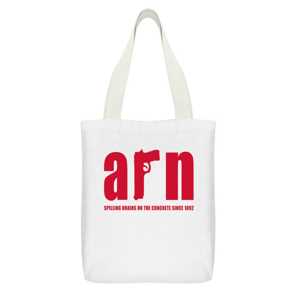 Spilling Brains Arn Anderson Wrestling Fan White Canvas Tote Shopping Bag With Interior Pocket