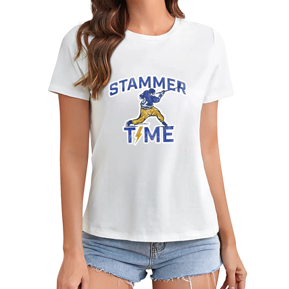 Stammer Time Steven Stamkos Hockey Playoffs Graphic Asian Size Women Ladies T-shirt