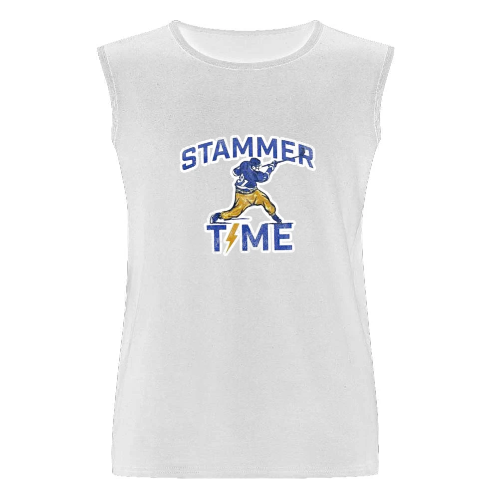 Stammer Time Steven Stamkos Hockey Playoffs Graphic Men Sleeveless T-Shirt