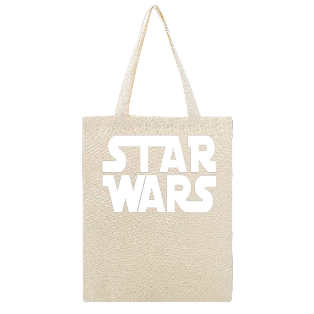 Star Wars epic space opera film series Beige Canvas Tote Shopping Bag