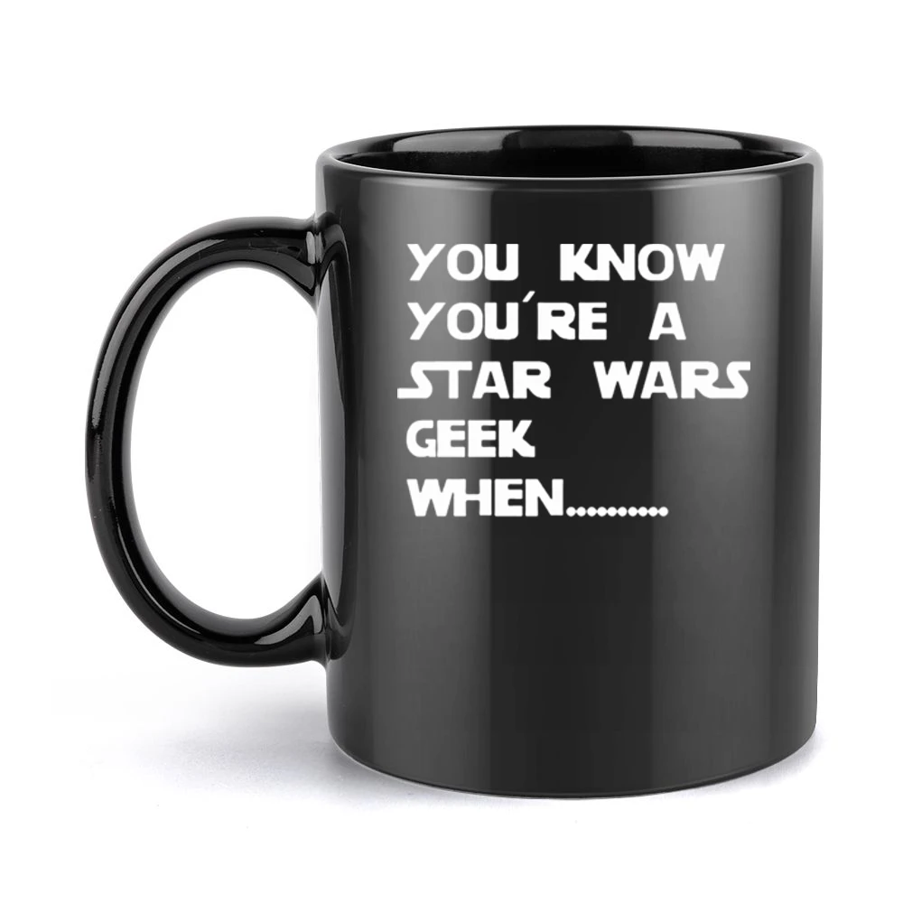 Star wars geek movies funny Black Mug