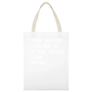 Star wars geek movies funny White Canvas Tote Shopping Bag