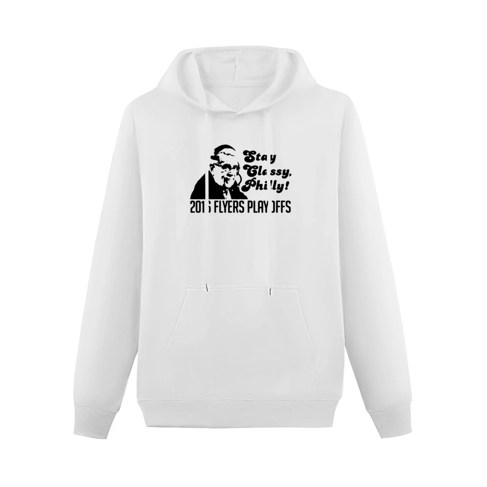 Stay Classy Philly Fun 2016 Philadelphia Hockey Playoffs Lou Nolan Gra Men Hoodie With Pocket