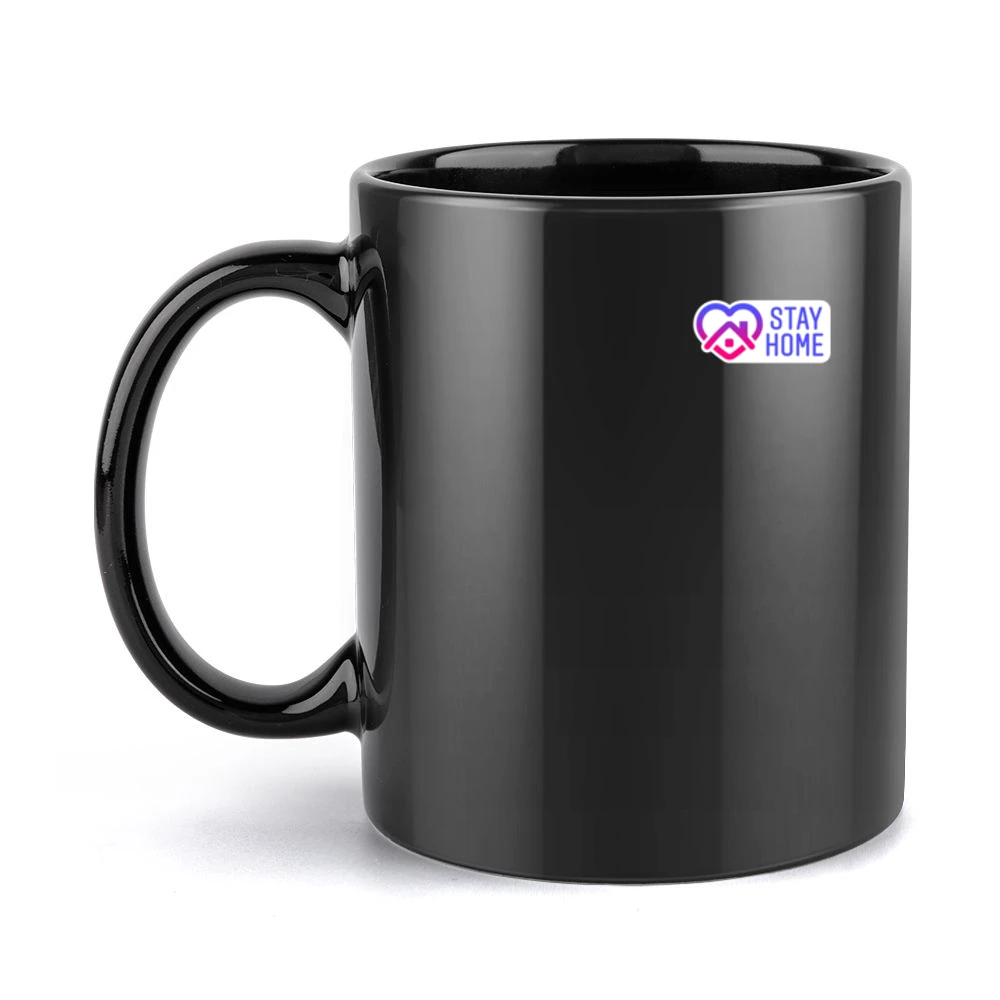 Stay Home Covid Instagram Story Sticker Ladies Black Mug