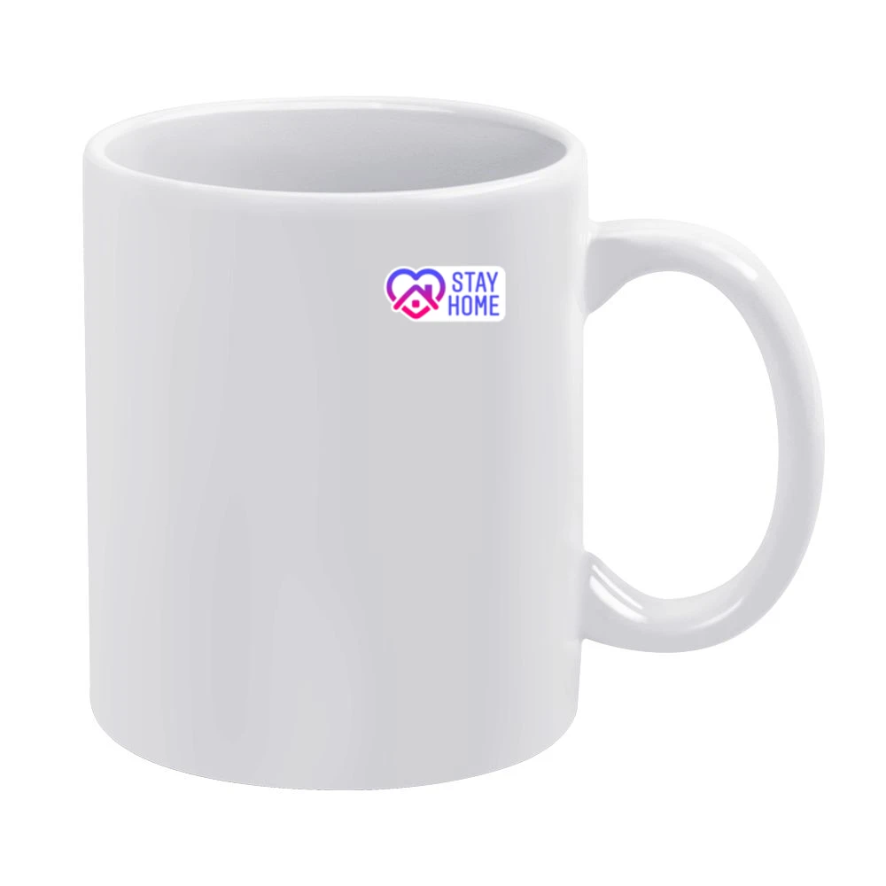 Stay Home Covid Instagram Story Sticker Ladies White Mug