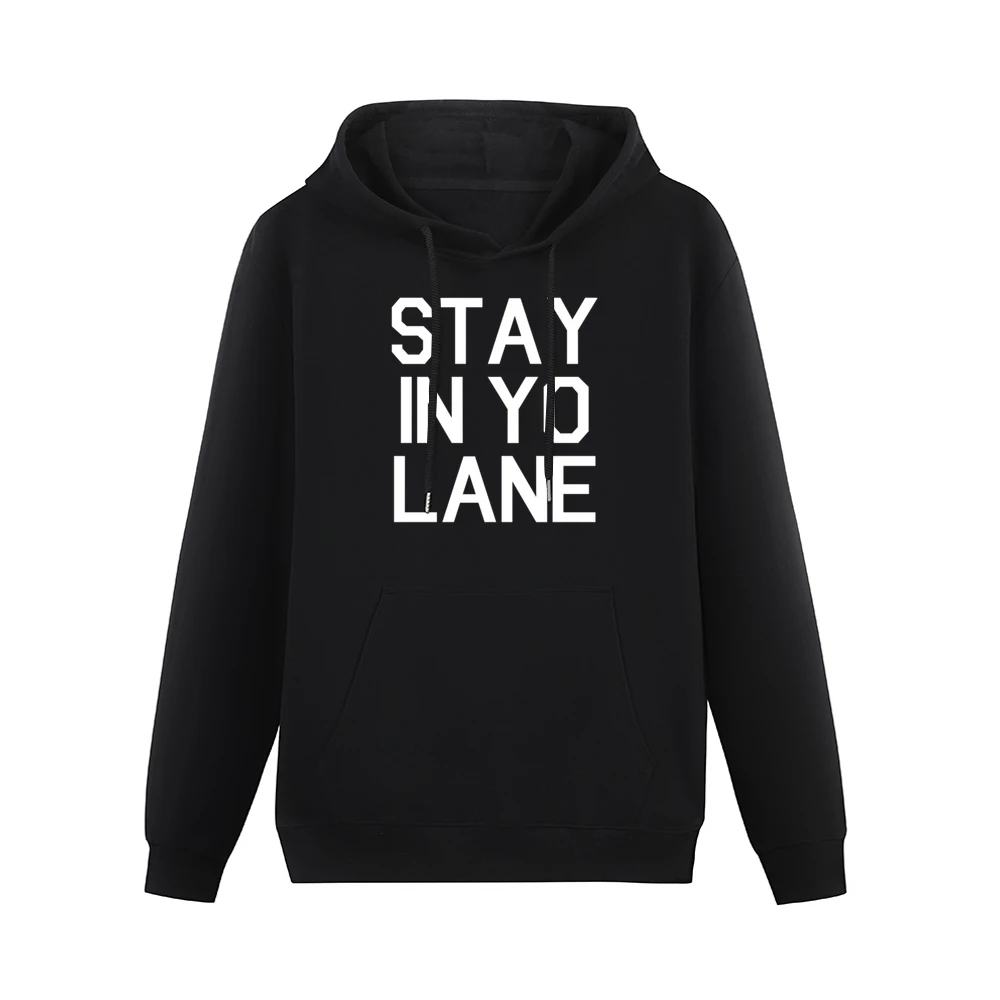 Stay In Yo Lane Funny Ball Football Graphic Sports Men Hoodie With Pocket