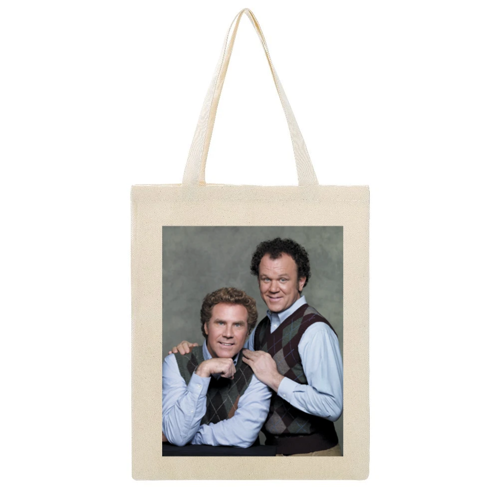 Step Brothers Tshirt Will Ferrel John C Reilly Tshirt (All Sizes And C Beige Canvas Tote Shopping Bag
