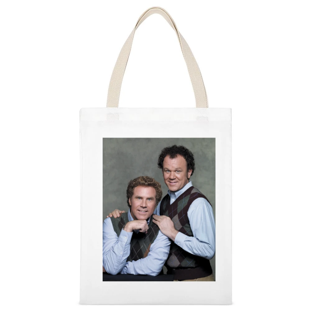 Step Brothers Tshirt Will Ferrel John C Reilly Tshirt (All Sizes And C White Canvas Tote Shopping Bag