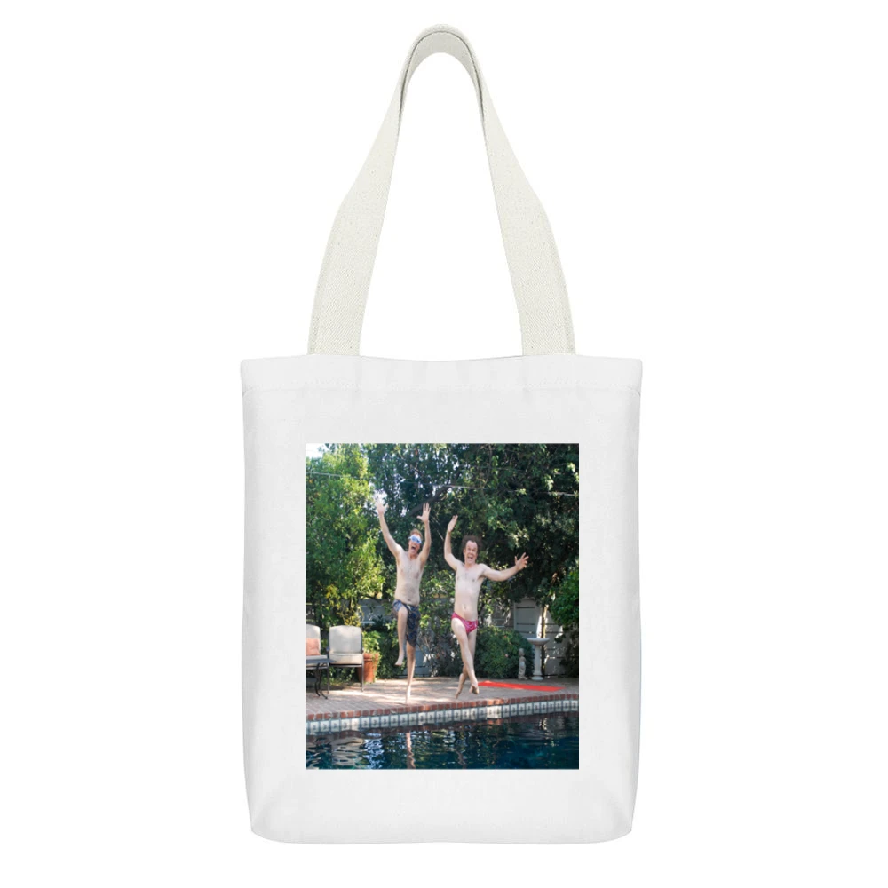 Step Brothers Will Farrel John C Reilly Tshirt (All Colors And Styles White Canvas Tote Shopping Bag With Interior Pocket