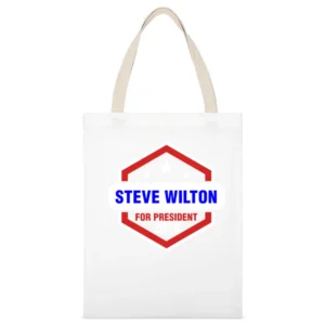 Stephen Hawking For President 2016 Futurama TV Show White Canvas Tote Shopping Bag