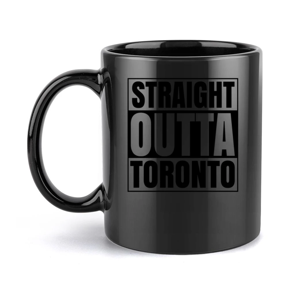 Straight Out Of Toronto Tshirt Black Mug