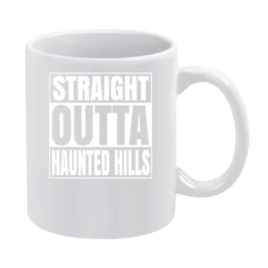 Straight Outta Haunted Hills Fortnite Battle Royale Funny Video Game T White Mug