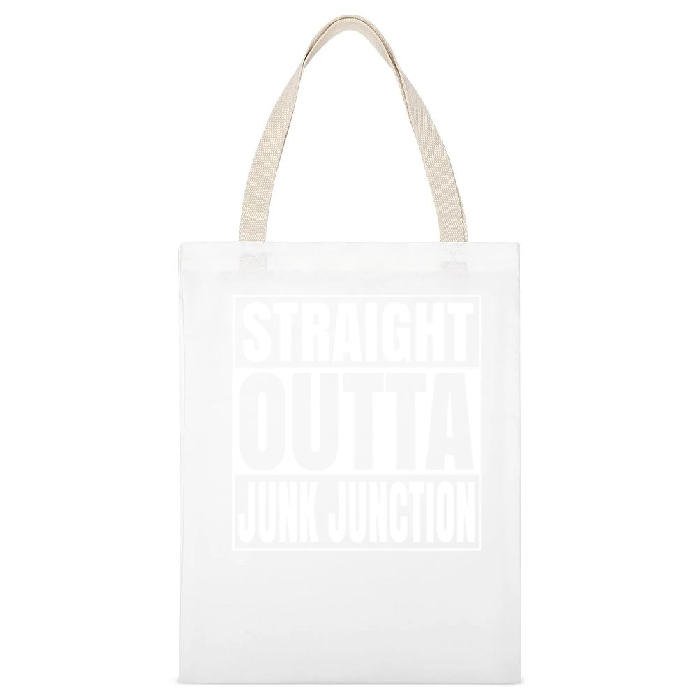 Straight Outta Junk Junction Fortnite Battle Royale Funny Video Game T White Canvas Tote Shopping Bag