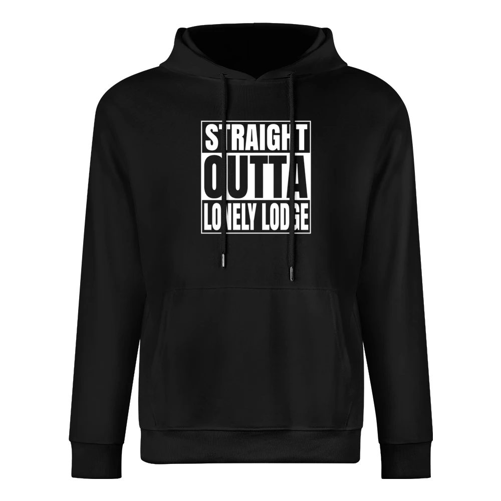 Straight Outta Lonely Lodge Fortnite Battle Royale Funny Video Game T European Size Men Hoodie
