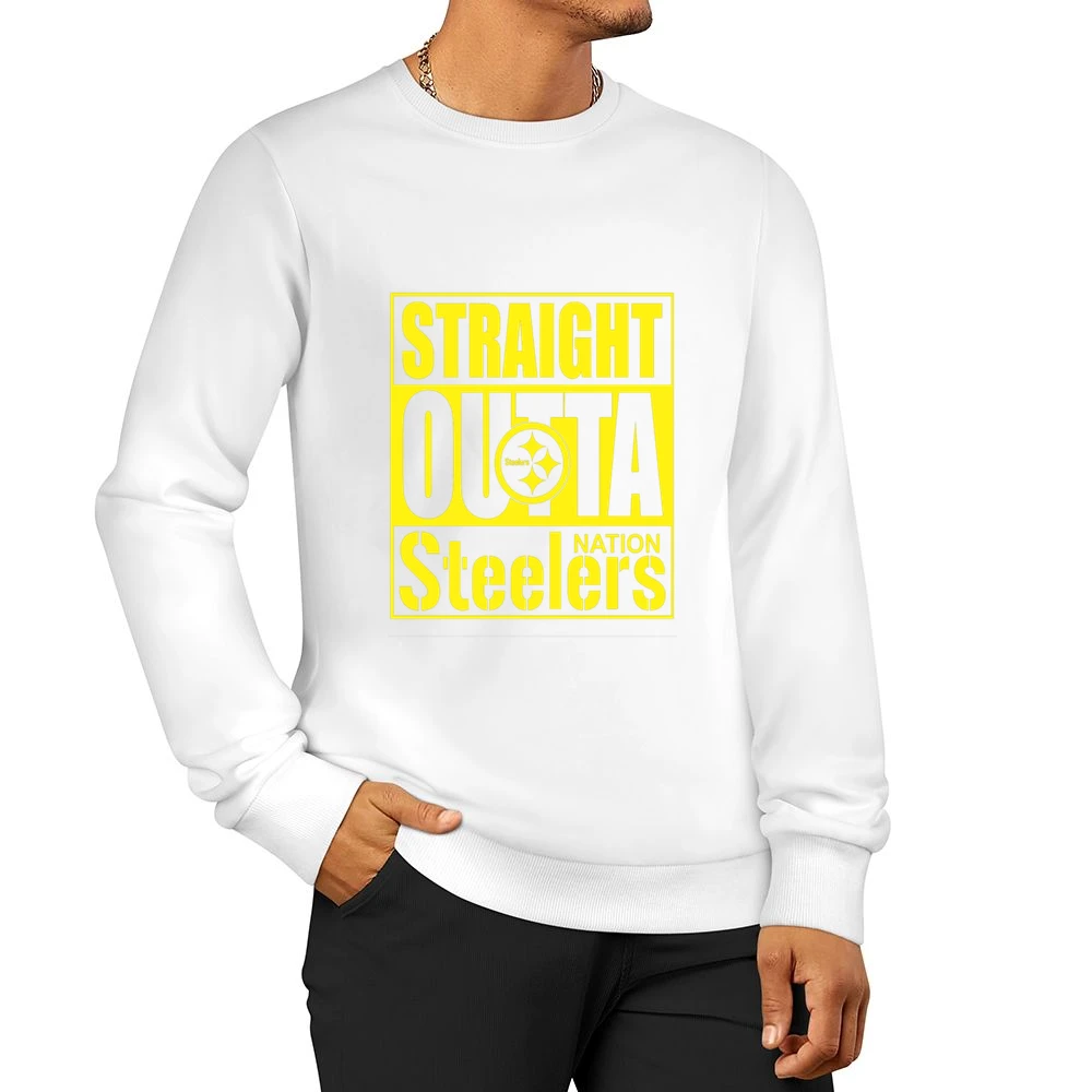 Straight Outta Pittsburgh Football Nation Men Pullover Sweatshirt