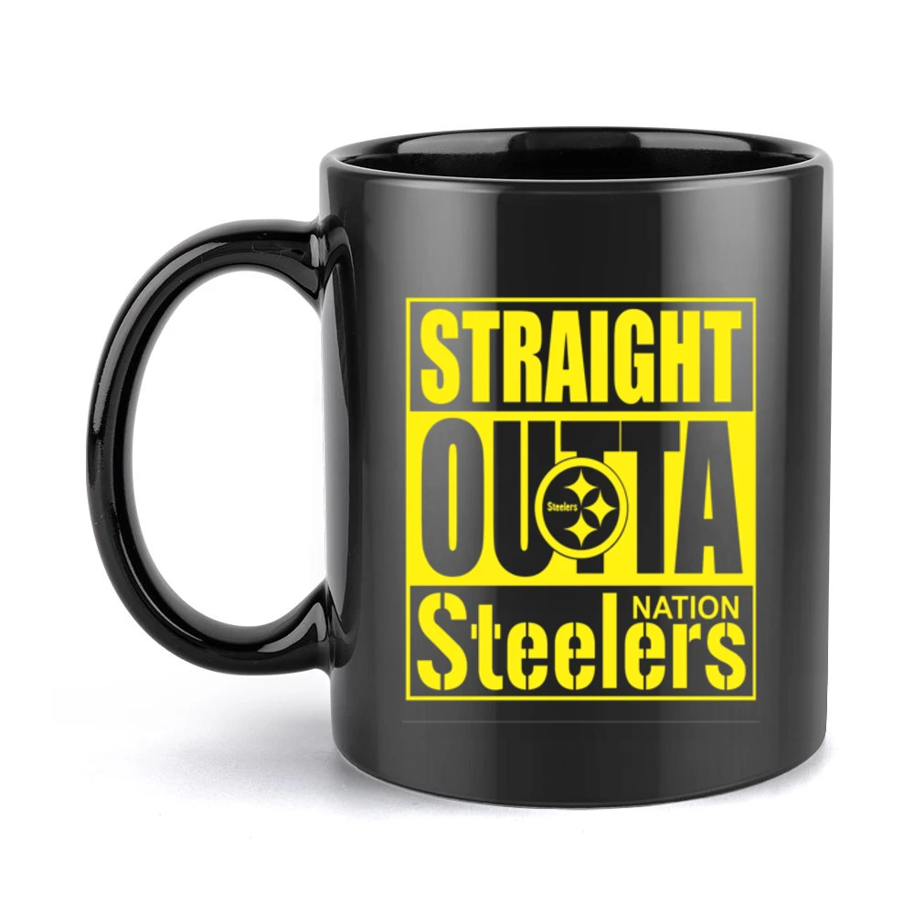 Straight Outta Pittsburgh Football Team Nation Tshirt (all Styles And Black Mug