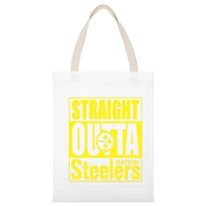 Straight Outta Pittsburgh Football Team Nation Tshirt (all Styles And White Canvas Tote Shopping Bag