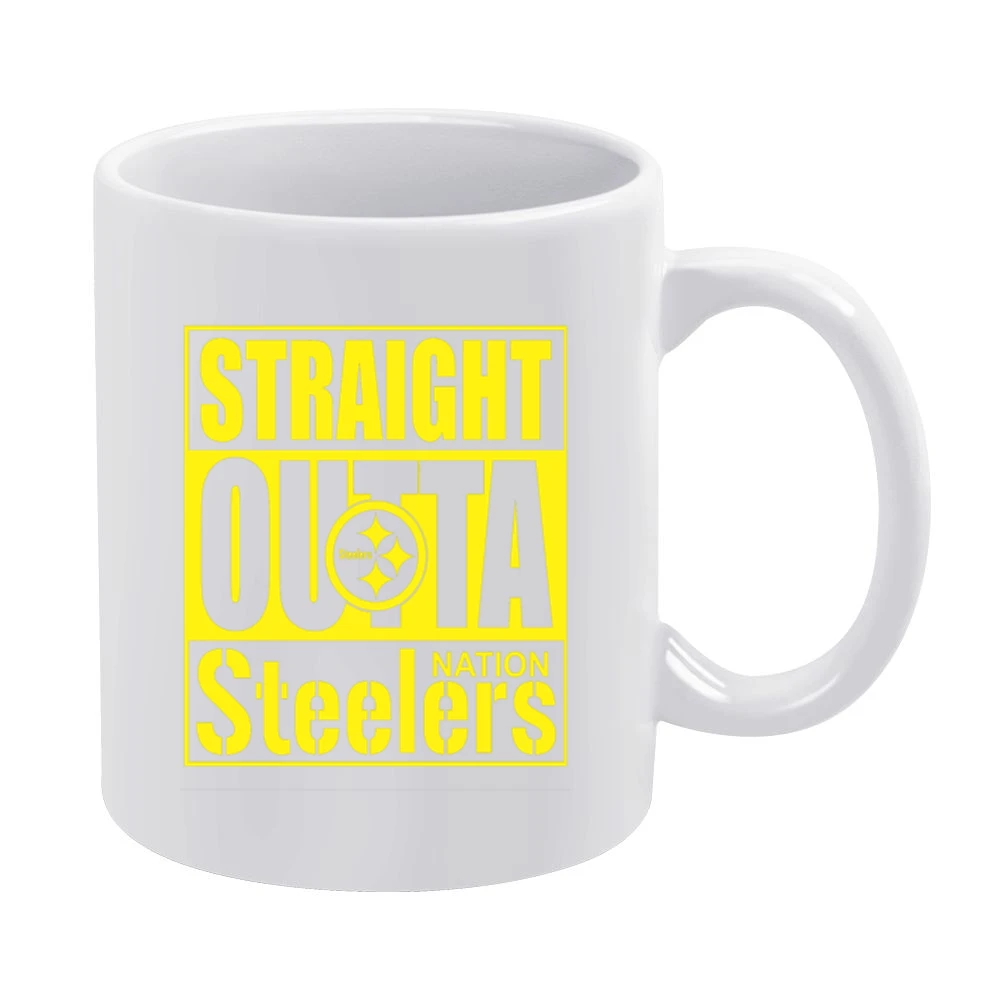Straight Outta Pittsburgh Football Team Nation Tshirt (all Styles And White Mug